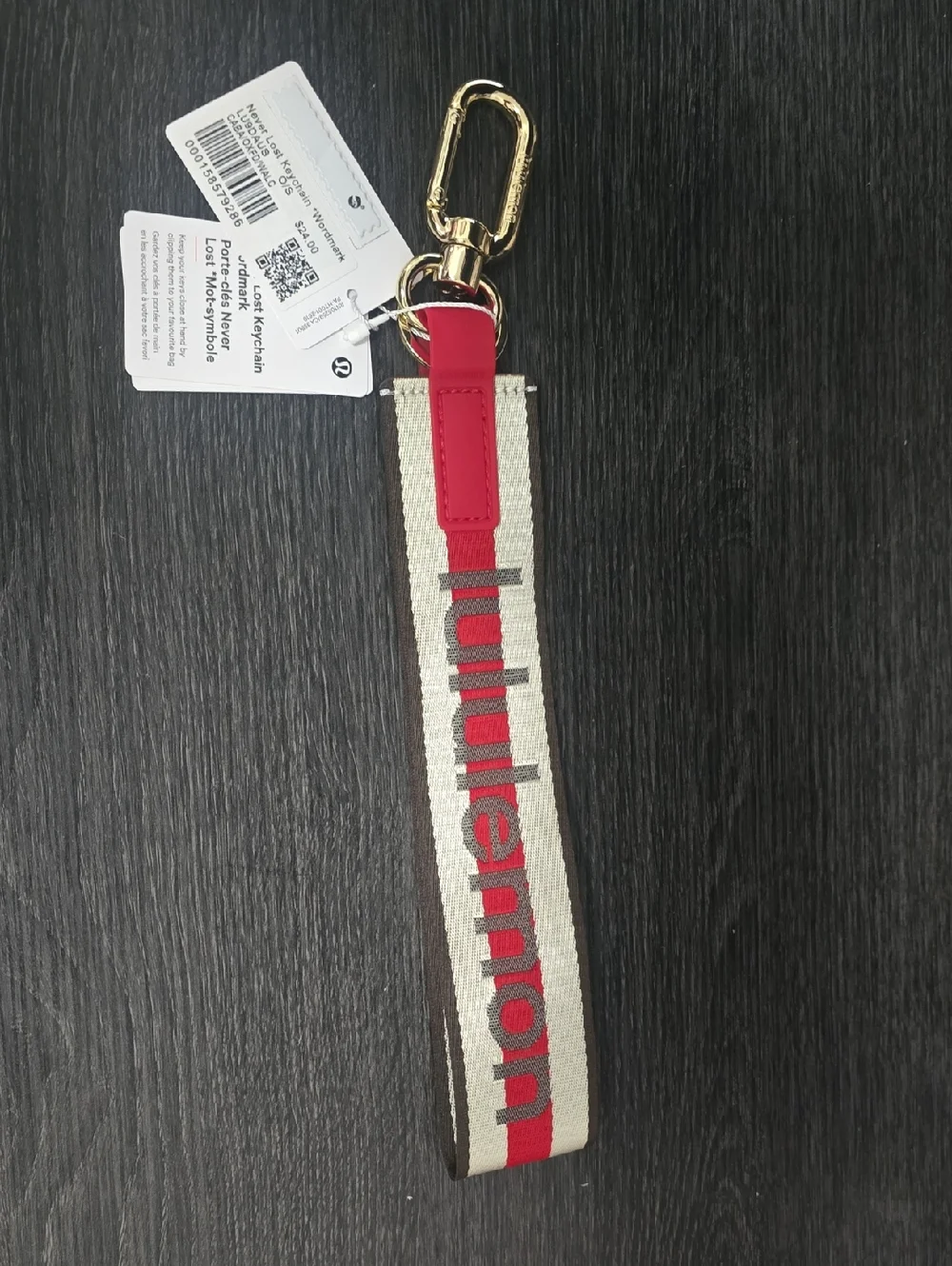 Lululemon Never Lost Keychain